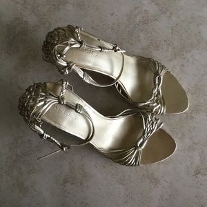 Gold leather Aldo sandals
